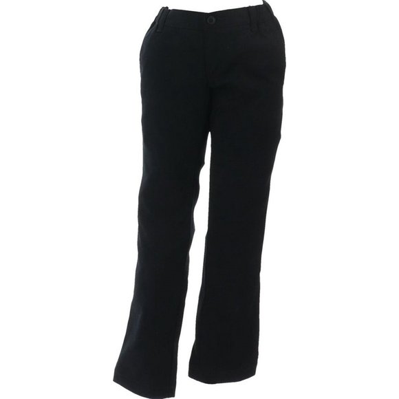 NWT LANDS' END PERFECT FIT ELASTIC WAIST IRON KNEE CHINO PANTS NAVY UNHEMMED 12 - Picture 1 of 7